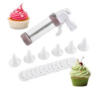 Huayeex Cookie Press for Baking | Cakes Decorating Maker - Multifunctional Cookie Press with 13 Discs and 6 Piping Tips for Decorating Dessert Home