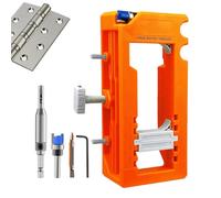 Huayeex Door Hinge Router Jig - Door Hinge Installation Kit - Adjustable Heavy Duty Jig for 3 to 5 Inch Length Residential Shower Exterior Woodworking Interior Cabinet