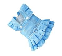 Huayeex Dresses for Small Dogs | Breathable Dog Clothes - Breathable Soft Lining Pet Clothes, Cowboy Overall Dress for Puppy Kitten Cat