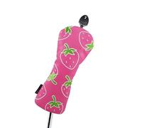 Huayeex Golf Club Covers,Funny Strawberry Driver Shield | Weather-Resistant Stylish Golf Club Head Covers for Outdoor Practice Driving Range Vacation Travel Clubhouse