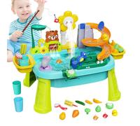 Huayeex Kid Water Table,Sand and Water Toy Set with Electric Pump | Fishing Game Sensory Toy Educational Pretend Play for Ages 3-8 Boys Girls Daycare Park Travel Pool Playhouse Camping Picnic Birthday