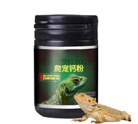 Huayeex Reptile Calcium Powder, Lizard Supplement, Gentle Reptile Calcium Powder Supplement with Spoon for Bearded Dragon, Salamander, Gecko, Amphibian Care