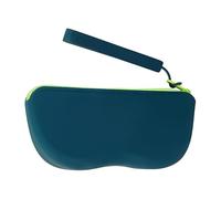 Huayeex Soft Eyeglass Case | Protective Silicone Glasses Holder - Multi-Functional Eyeglass Case with Zipper Lanyard for Sports Travel Riding Fishing Daily Carry Pool Skiing