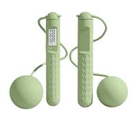 Huayeex Wireless Jump Rope With Counter | Weighted Cordless Skipping Rope | Green ABS Rope With Rubber Grip | Portable Fitness Exercise Training Jump Rope For Men, Women