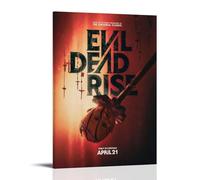 HUAYEQWHELH Evil Dead Rise Posters Aesthetic Wall Art Decorative Painting Poster Decor Vintage Canvas for Living Room Bed Room 12x18inch(30x45cm) Frame-style