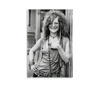 HUAYEQWHELH Janis Joplin Black And White Posters Aesthetic Wall Art Decorative Painting Poster Decor Vintage Canvas for Living Room Bed Room 12x18inch(30x45cm) Unframe-style