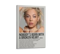 HUAYEQWHELH MacKenzie Album Nobody's Born With A Broken Heart Posters Aesthetic Wall Art Decorative Painting Poster Decor Vintage Canvas for Living Room Bed Room 24x36inch(60x90cm) Frame-style