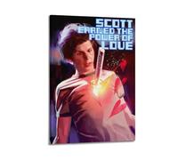HUAYEQWHELH Scott Pilgrim Vs. The World Posters Aesthetic Wall Art Decorative Painting Poster Decor Vintage Canvas for Living Room Bed Room 16x24inch(40x60cm) Frame-style