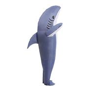 HUAYUARTS Inflatable Costume Blow up Costume Gray Shark Game Fancy Dress Halloween Jumpsuit Cosplay Outfit Gift,Adult