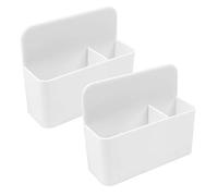 Huayue 2pcs Magnetic Storage Box, Magnetic Pen Holder, Magnetic Pencil Holder, Magnetic Marker Holder with 2 Compartments for Fridge Whiteboard