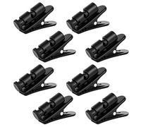 Huayue 8 PCS Earphone Clips, Headphone Wire Clips Headphone Holder Clip Headset Cable Cord Clips 360 Degree Rotate Mount Clothing Clip Earphone Accessories for Running Hiking Walking, Black