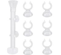 Huayue Aquarium Class Shrimp Feeding Dish - Acrylic Shrimp Feeder Tube with Fish Feeding Bowl and 6 PCS Suction Cups