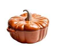 huayun-8D - 24Cm Pumpkin Casserole, Cast Iron Pot with Lid, Non Stick Dutch Oven Pans,enamelled Cooking Pot,kitchen Cookware for Slow Cooking Chicken, Open Fire Stovetop Camping