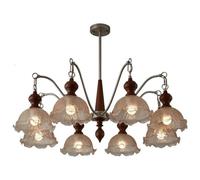 HUAYUSEDF Art Retro Style Dark Brown Hanging Lamp BedHead Decoration Hardware Pendant Light Multi Head Design Hanging Chandelier Suitable for Lobby Bedroom Farmhouse Kitchen Island Corridor