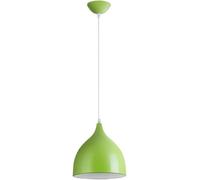 HUAYUSEDF Modern American Vintage Rustic Colorful Metal Pendant Lamp Chandelier Hanging Light Ceiling Nordic Creative Wire for Restaurant Kitchen Study Bedroom Cafe Children(Green,30cm*30cm)