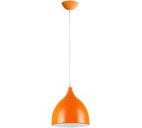 HUAYUSEDF Modern American Vintage Rustic Colorful Metal Pendant Lamp Chandelier Hanging Light Ceiling Nordic Creative Wire for Restaurant Kitchen Study Bedroom Cafe Children(Orange,17cm*17cm)