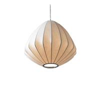HUAYUSEDF Modern Art Style Beige Hanging Lamp BedHead Decoration Silk Pendant Light Umbrella Shaped Hanging Chandelier Suitable for Lobby Bedroom Farmhouse Kitchen Island Corridor E27 Base