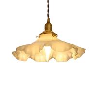 HUAYUSEDF Modern Cream Pendant Light Glass Shade Simple Hanging Ceiling Lights Cord Adjustable Lighting for Kitchen Island Bedroom Living Room Dining (Style A)(Style C)