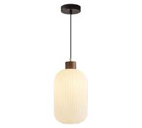 HUAYUSEDF Modern Light Luxury Style Hanging Lamp Brown Vertical Pattern Pendant Light Glass Chandelier Suitable for Lobby Bedroom Farmhouse Kitchen Island Corridor