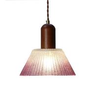 HUAYUSEDF Pendant Light Glass Shade Kitchen Island Lights Retro Style Hanging Lamp Adjustable Cord Modern Ceiling Lighting for Bedroom Bedside Restaurant Hallway Living Room (Pink)(Pink)