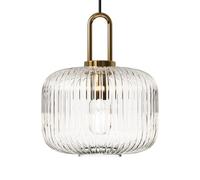 HUAYUSEDF Vintage Pendant Light Glass Shade Transparent Modern Lighting Ceiling E27 Adjustable Height Hanging Lamp for Bedroom Kitchen Island Dining Room Living