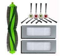 HUAYUWA Replacement Cleaning Accessories Set Fits for Irobot Vacuum Cleaner Roomba Combo 113 R113840 Robot Sweeper Spare Parts, 1 Roller Brush + 2 Filters + 4 Side Brushes
