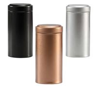 HUAZEXINX 3 Pcs Aluminium Smell Proof Jar Storage - Multipurpose Portable Mini Airtight Metal Traveling Container for Sugar Spices Coffee Teas（93 * 45mm） 188ML