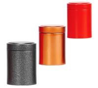 HUAZEXINX 3 Pcs Smell Proof Jar Set -Aluminium Airtight Smell Proof Container, Portable Vacuum Can, Compact Metal Travel Storage Jar for Tea, Sugar,Spices & More (60ml x 3)