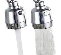 Huazhi 360° Swivel Kitchen Sink Faucet Aerator Faucet Sprayer Attachment Tap Aerator Faucet Nozzle Faucet Head 55/64'' Female Thread for Kitchen, Bathroom Faucet (Shorter Style 1PC,Adapter Included)