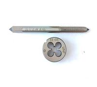 HUAZHICHUN 1PC 12-28 UNF Tap + 1PC 12-28 UNF Die, HSS Tap and Die Set Right Hand Tap