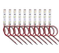 HUAZIZ 10 Pcs Pre Wired White Strip Led Light Self-Adhesive Flexible 12V ~ 18V 3528 SMD LED 20 Cm