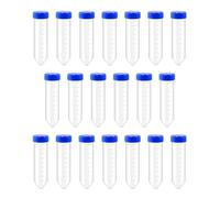 HUAZIZ Pack of 20 Conical Centrifuge Tubes, 50 ml Polypropylene Graduated Conical Centrifuge Tubes with Blue Screw Cap, Conical Centrifuge Tubes