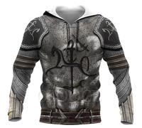 HuazomeeHZM Armor Knight Warrior Men 3D Printed Hoodie Knights Templar Harajuku Fashion Jacket Pullover Unisex Zipper Coat