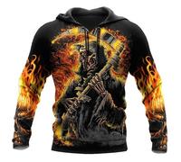 HuazomeeHZM Death Skeleton Tattoo 3D Printed Fashion Hoodie Men's Sweatshirt Unisex Zip Pullover Casual Jacket Tracksuit