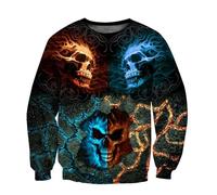 HuazomeeHZM Death Skeleton Tattoo 3D Printed Fashion Hoodie Men's Sweatshirt Unisex Zip Pullover Casual Jacket Tracksuit