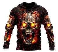 HuazomeeHZM Death Skeleton Tattoo 3D Printed Fashion Hoodie Men's Sweatshirt Unisex Zip Pullover Casual Jacket Tracksuit