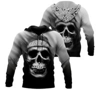 HuazomeeHZM Death Skeleton Tattoo 3D Printed Fashion Hoodie Men's Sweatshirt Unisex Zip Pullover Casual Jacket Tracksuit