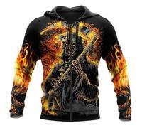 HuazomeeHZM Death Skeleton Tattoo 3D Printed Fashion Hoodie Men's Sweatshirt Unisex Zip Pullover Casual Jacket Tracksuit
