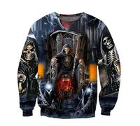 HuazomeeHZM Death Skeleton Tattoo 3D Printed Fashion Hoodie Men's Sweatshirt Unisex Zip Pullover Casual Jacket Tracksuit