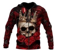 HuazomeeHZM Death Skeleton Tattoo 3D Printed Fashion Hoodie Men's Sweatshirt Unisex Zip Pullover Casual Jacket Tracksuit