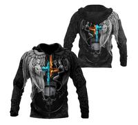 HuazomeeHZM Death Skeleton Tattoo 3D Printed Fashion Hoodie Men's Sweatshirt Unisex Zip Pullover Casual Jacket Tracksuit