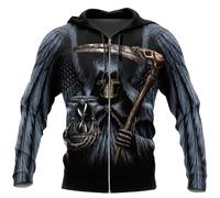 HuazomeeHZM Gothic Skeleton and Angels 3D Printed Autumn Fashion Mens Hoodie Unisex Sweatshirt Streetwear Casual Jacket Tracksuit