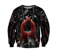 HuazomeeHZM Gothic Skeleton and Angels 3D Printed Autumn Fashion Mens Hoodie Unisex Sweatshirt Streetwear Casual Jacket Tracksuit