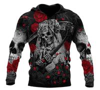HuazomeeHZM Gothic Skeleton and Angels 3D Printed Autumn Fashion Mens Hoodie Unisex Sweatshirt Streetwear Casual Jacket Tracksuit