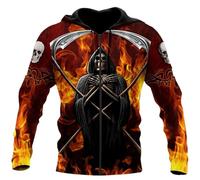 HuazomeeHZM Gothic Skeleton and Angels 3D Printed Autumn Fashion Mens Hoodie Unisex Sweatshirt Streetwear Casual Jacket Tracksuit