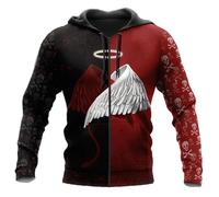 HuazomeeHZM Gothic Skeleton and Angels 3D Printed Autumn Fashion Mens Hoodie Unisex Sweatshirt Streetwear Casual Jacket Tracksuit