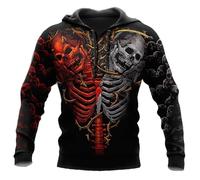 HuazomeeHZM Gothic Skeleton and Angels 3D Printed Autumn Fashion Mens Hoodie Unisex Sweatshirt Streetwear Casual Jacket Tracksuit