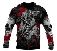 HuazomeeHZM Gothic Skeleton and Angels 3D Printed Autumn Fashion Mens Hoodie Unisex Sweatshirt Streetwear Casual Jacket Tracksuit