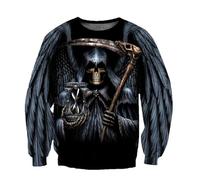 HuazomeeHZM Gothic Skeleton and Angels 3D Printed Autumn Fashion Mens Hoodie Unisex Sweatshirt Streetwear Casual Jacket Tracksuit