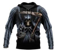 HuazomeeHZM Gothic Skeleton and Angels 3D Printed Autumn Fashion Mens Hoodie Unisex Sweatshirt Streetwear Casual Jacket Tracksuit